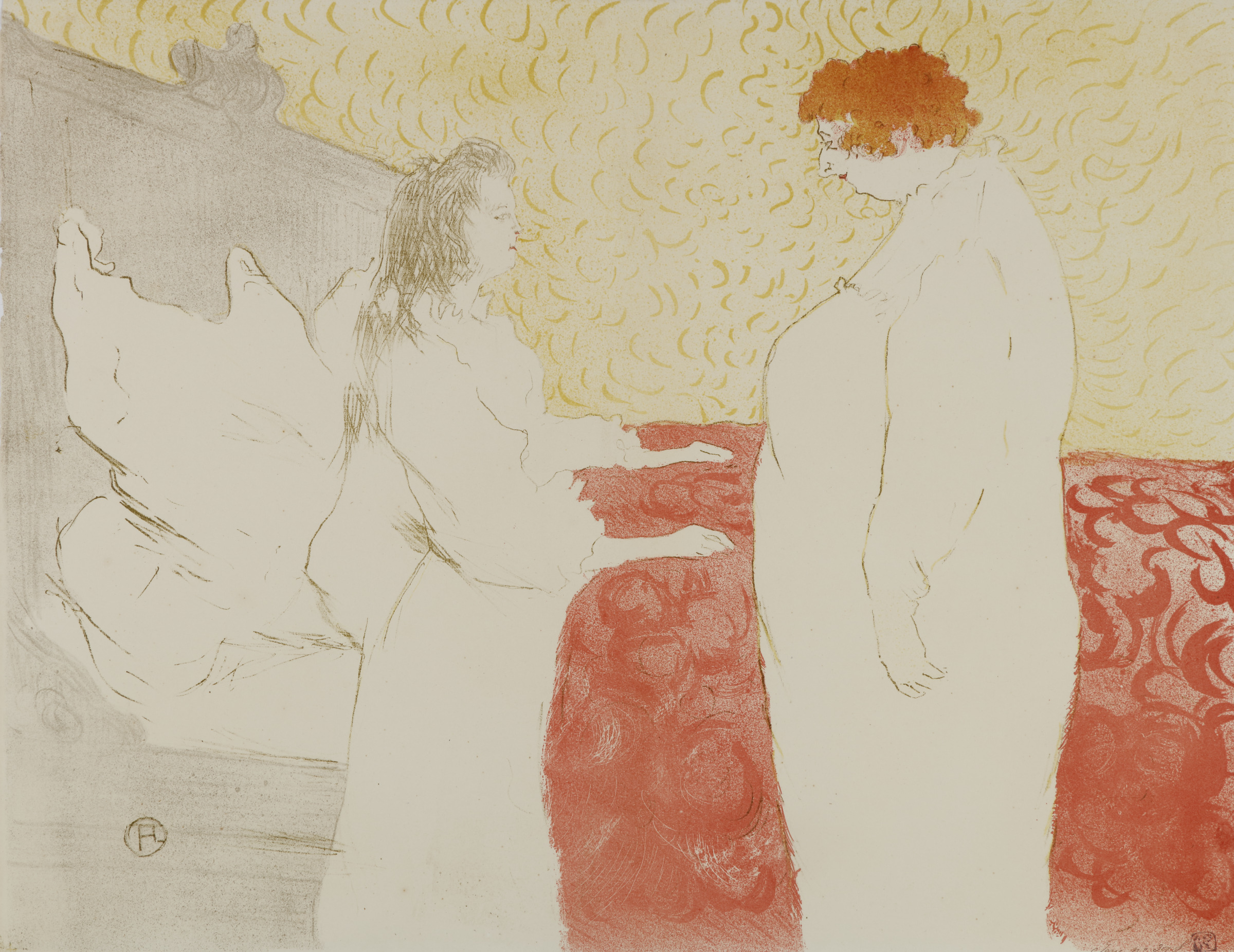 Elles: Woman in Bed, Profile, Getting Up (Femme au lit, profil; Au Petit Lever)