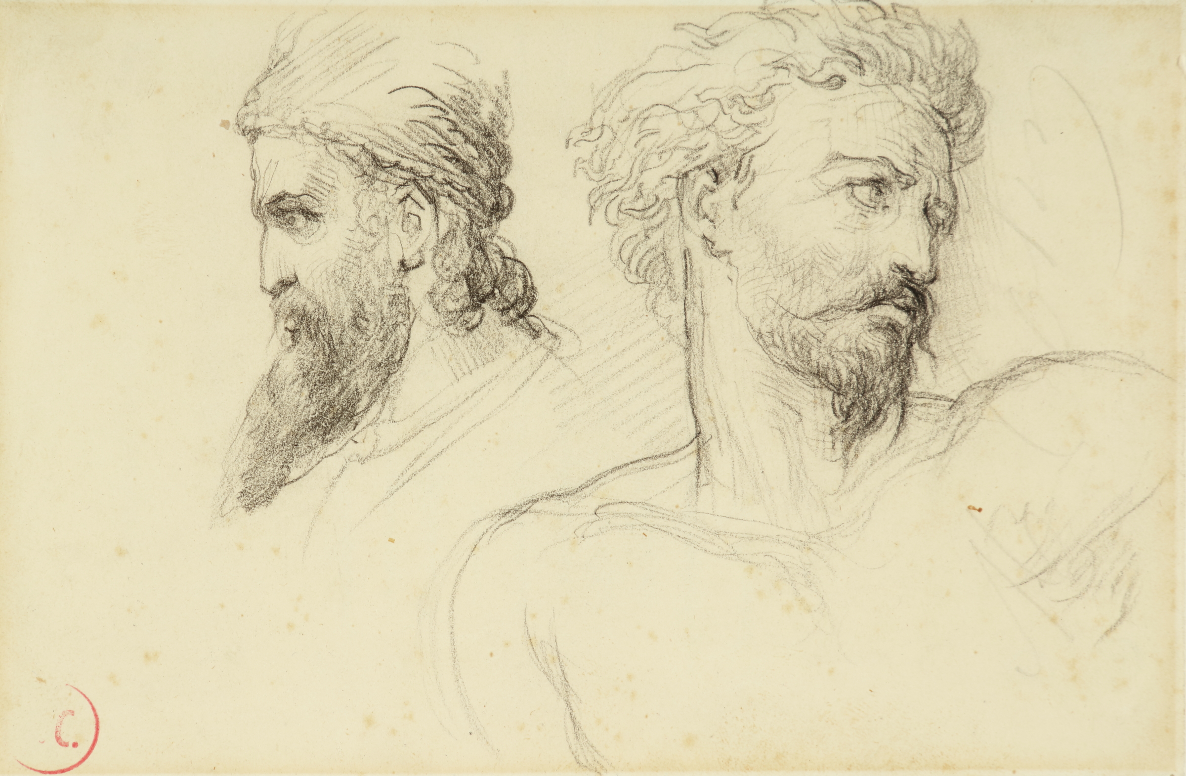 Study of Two Men’s Heads