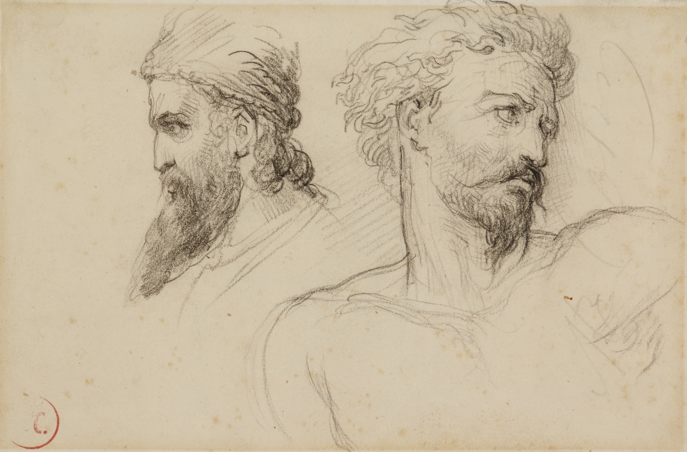 Study of Two Men’s Heads