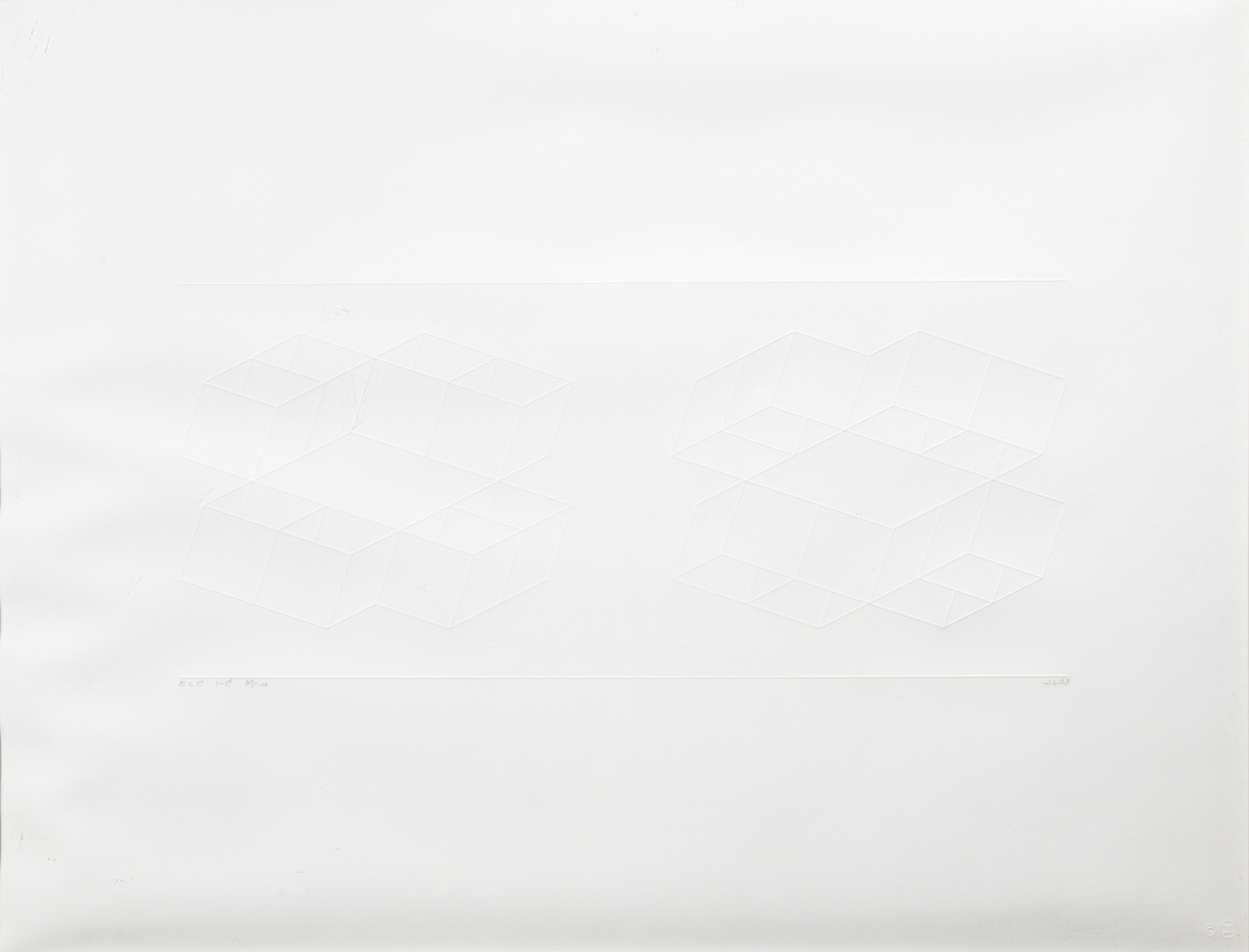 Embossed Linear Construction 1-C