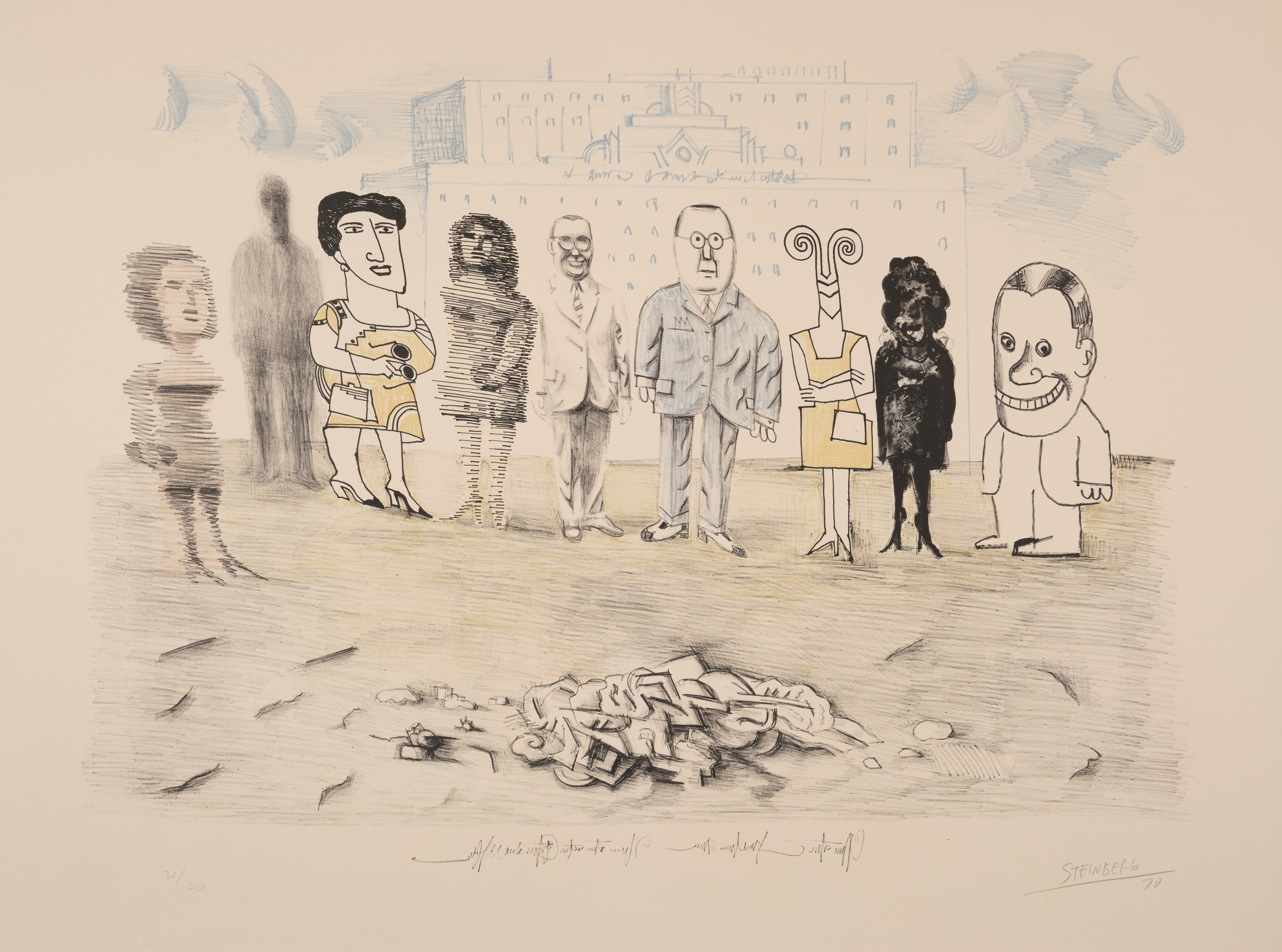 Mixed Media, plate 6 from the portfolio Six Drawing Tables