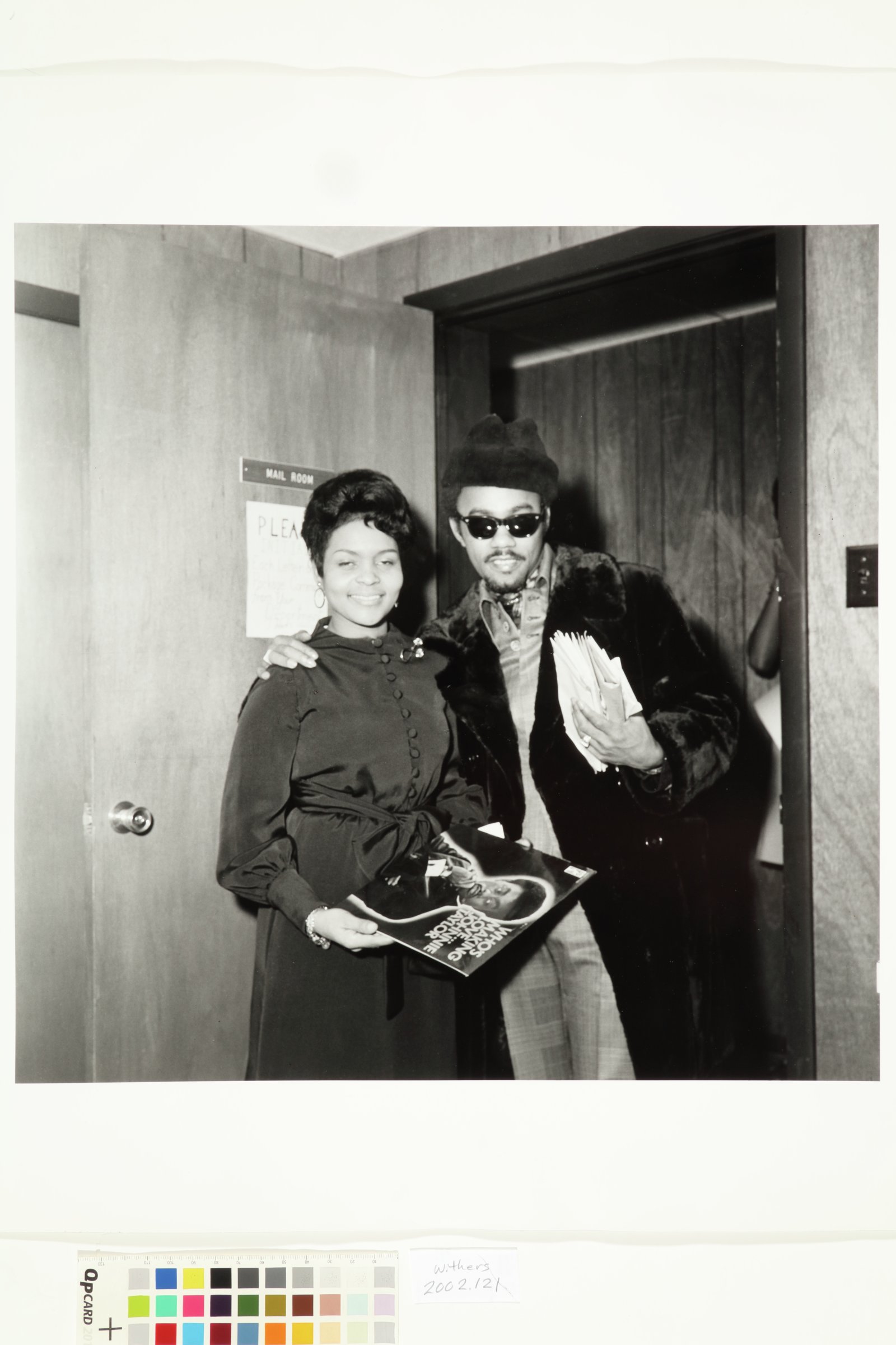 Johnnie Taylor and Josephine Bridges, Stax Mail Room, February 1969