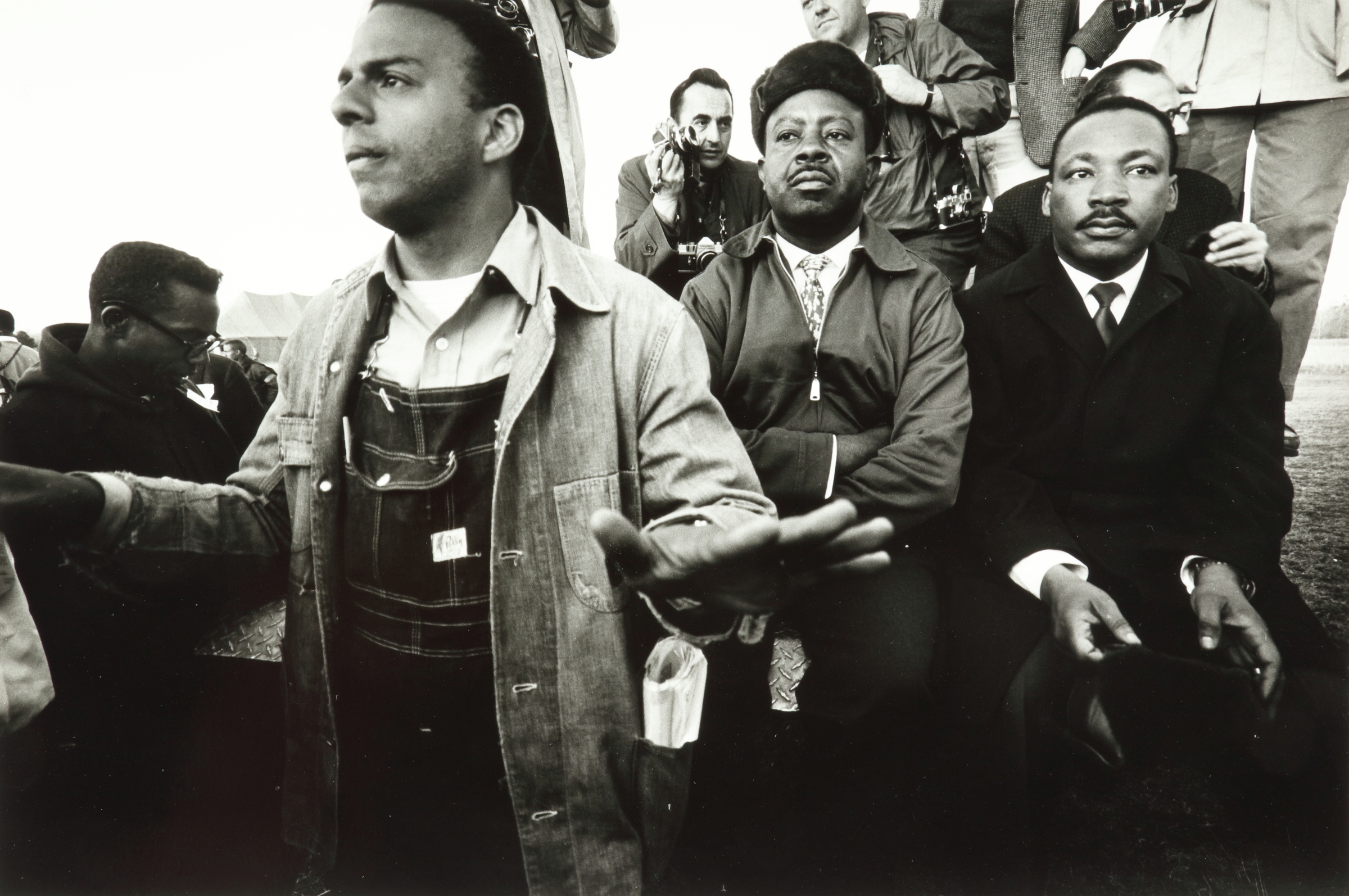 Andrew Young, Rev. Ralph Abernathy, and Dr. Martin Luther King Jr., Selma to Montgomery March, Alabama