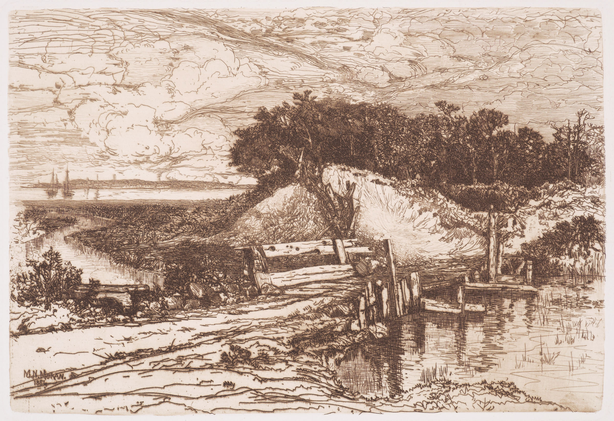 Gardiner’s Bay, Long Island, Seen from Fresh Pond