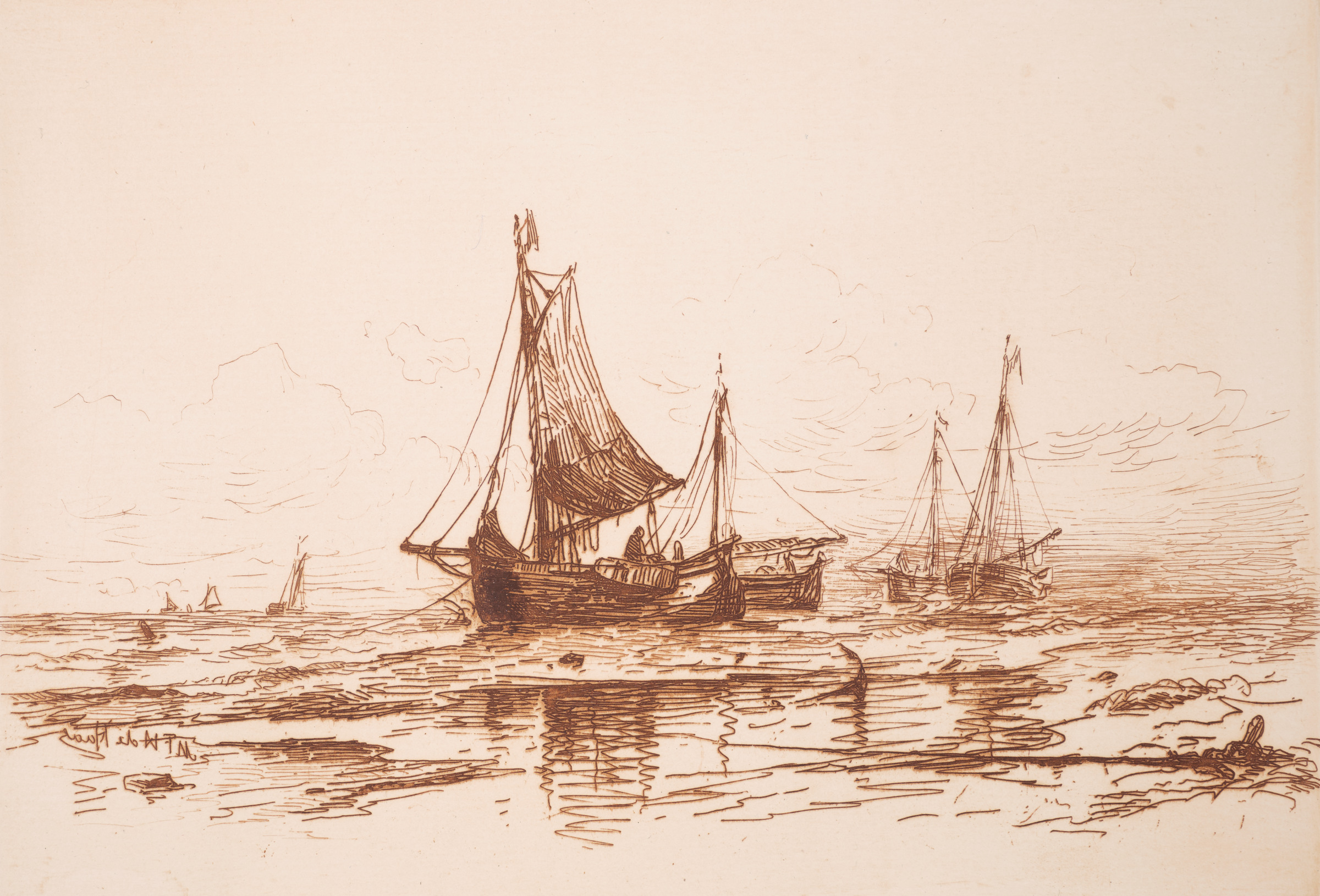 Fishing Boats on the Beach at Scheveningen