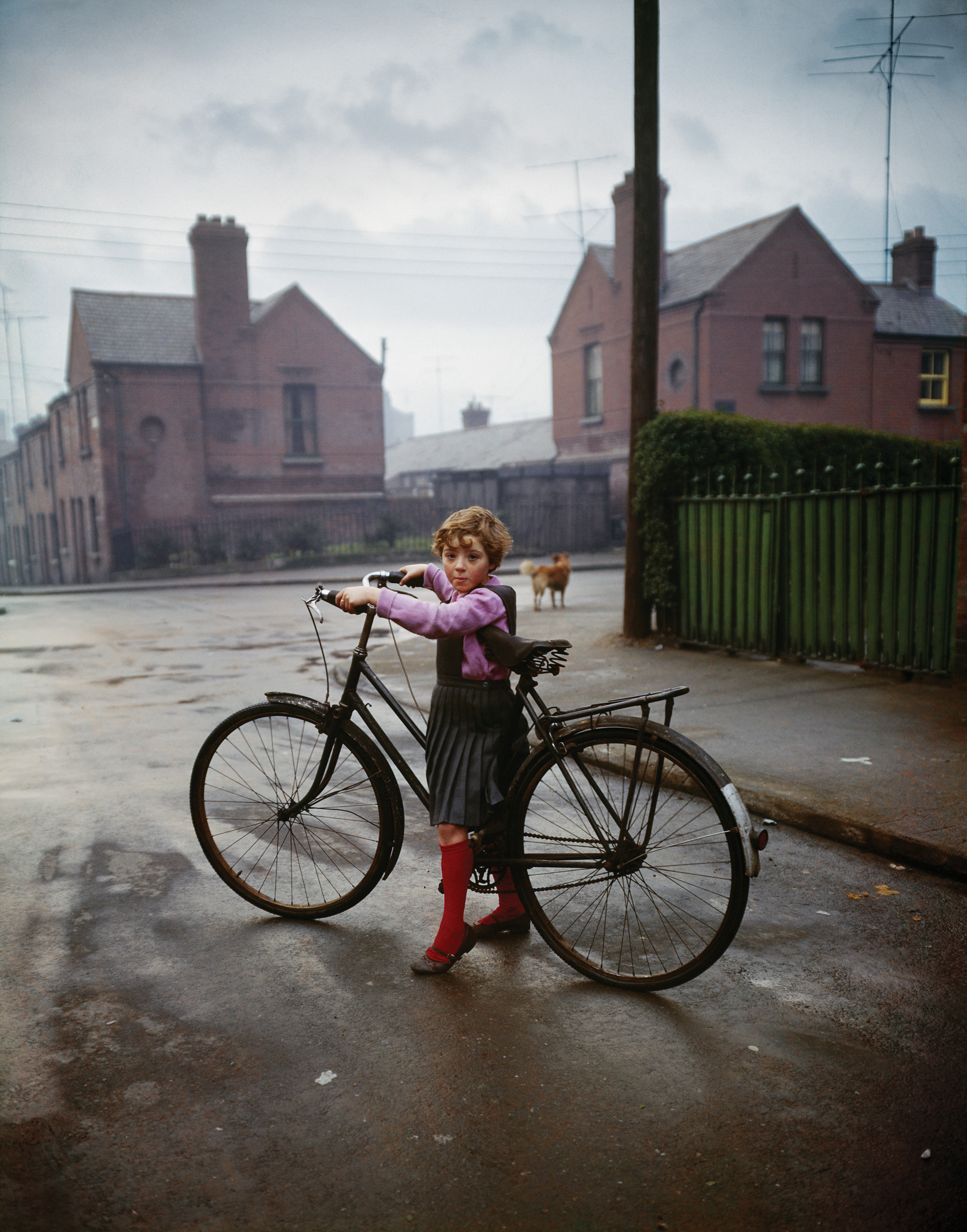 Girl with Bicycle, in the Coombe, Dublin