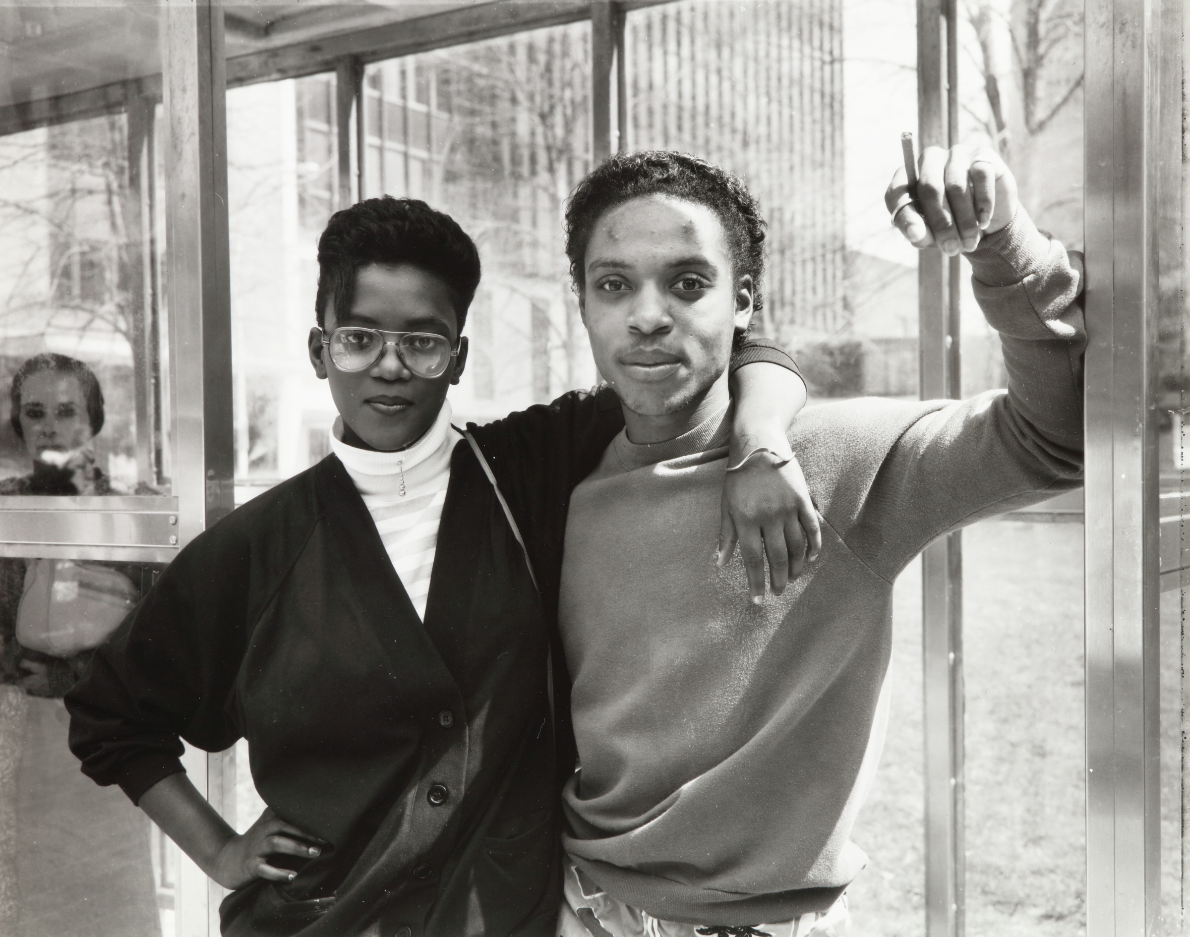 A Couple at a Bus Stop, Rochester, NY