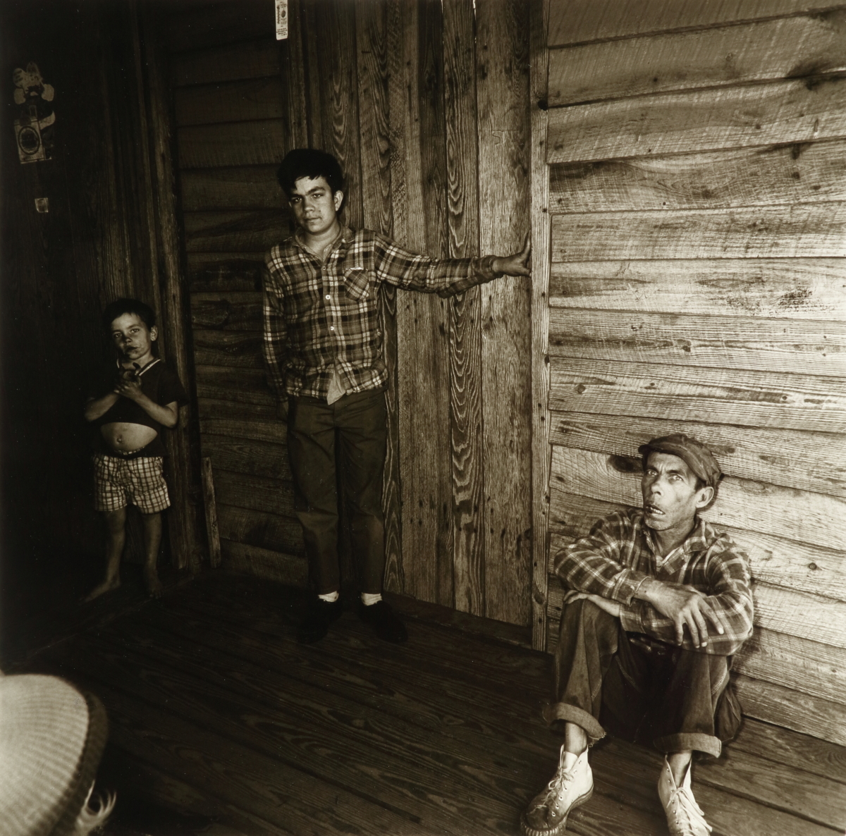 Three Boys on a Porch, Beaufort County, S.C.