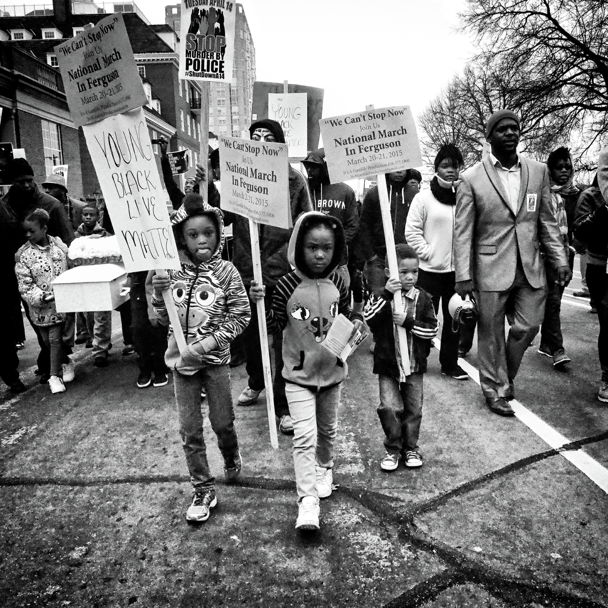 #1960Now_Ferguson_protest: National March in Ferguson, “We Can’t Stop”  Mike Brown, Ferguson, MO, March 2015