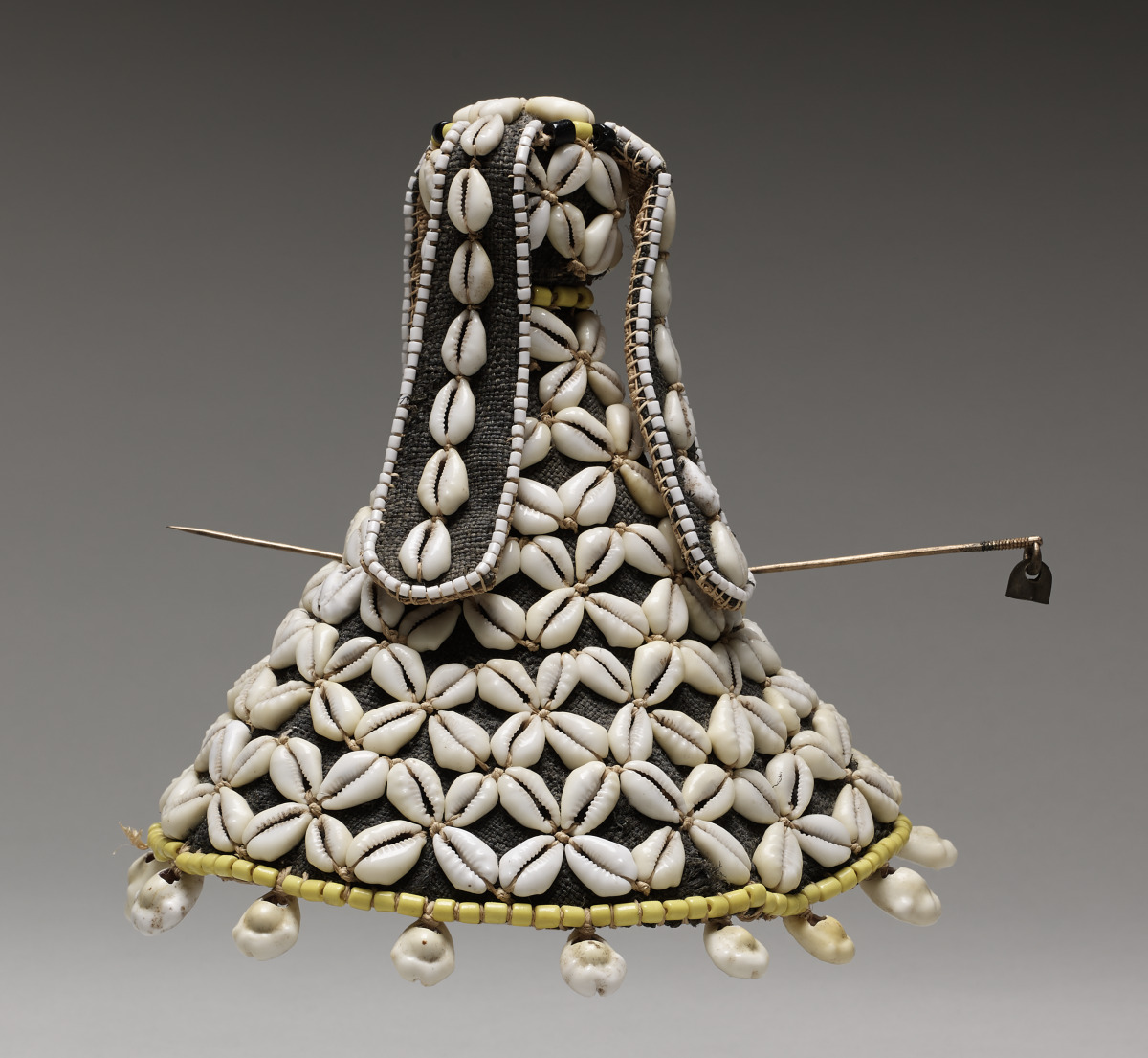 Ceremonial Hat Covered in Cowry Shells