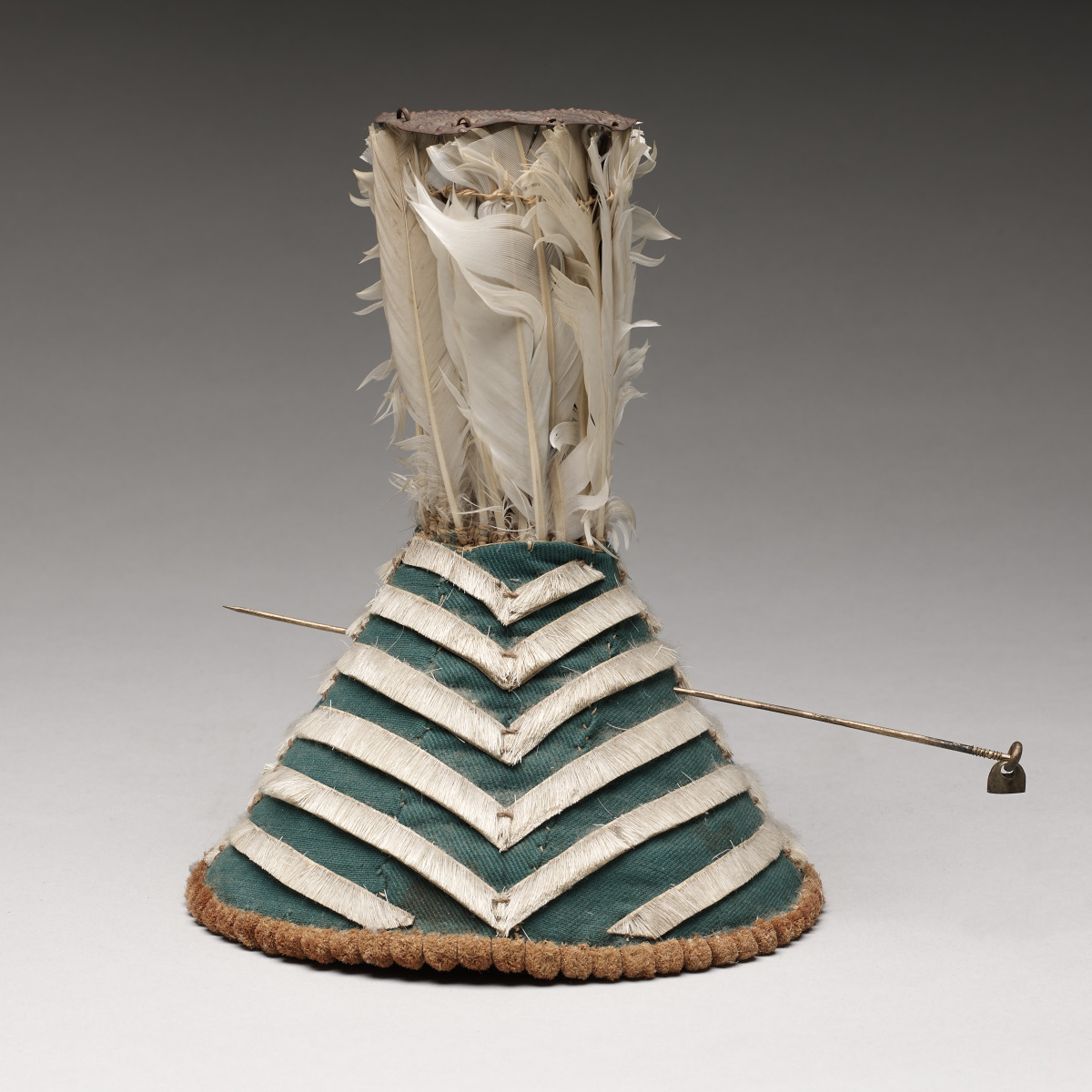 Cap with Feathers on Top