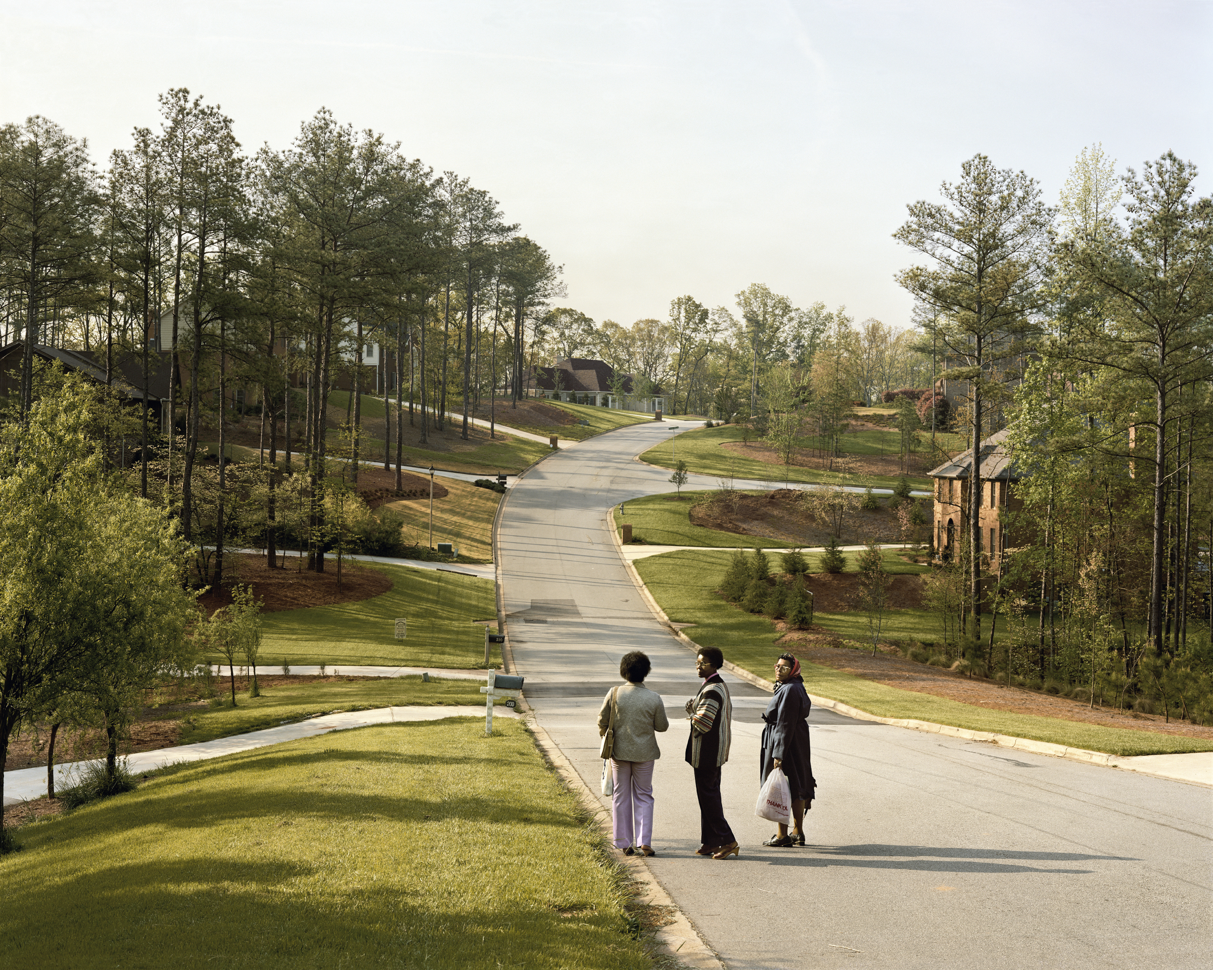 Domestic workers waiting for the bus, Atlanta, Georgia, April