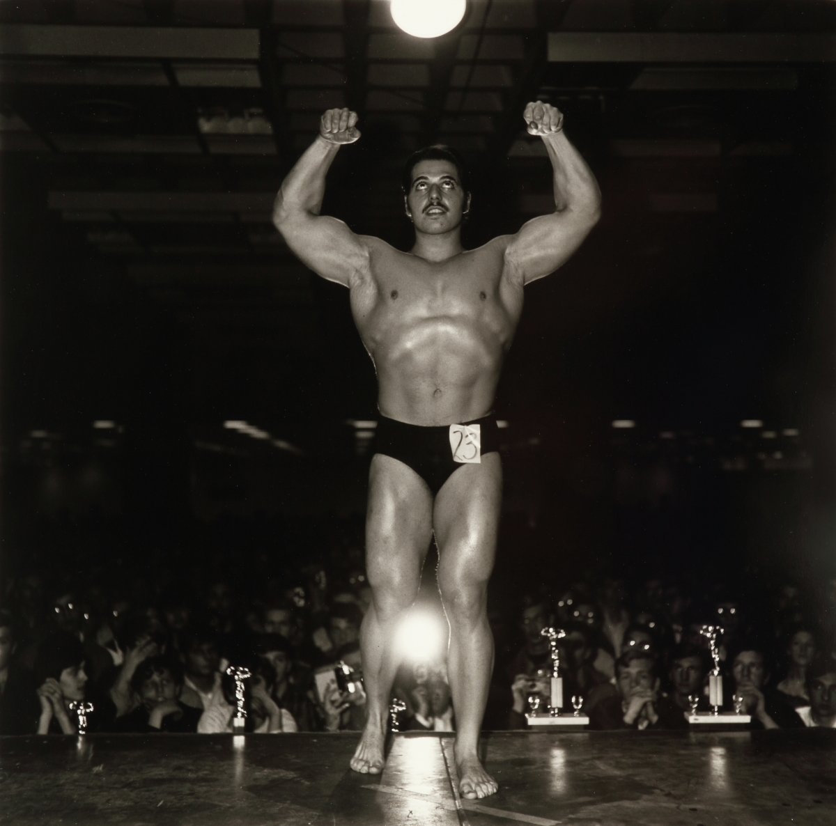 Muscle man contestant, N.Y.C. 1968