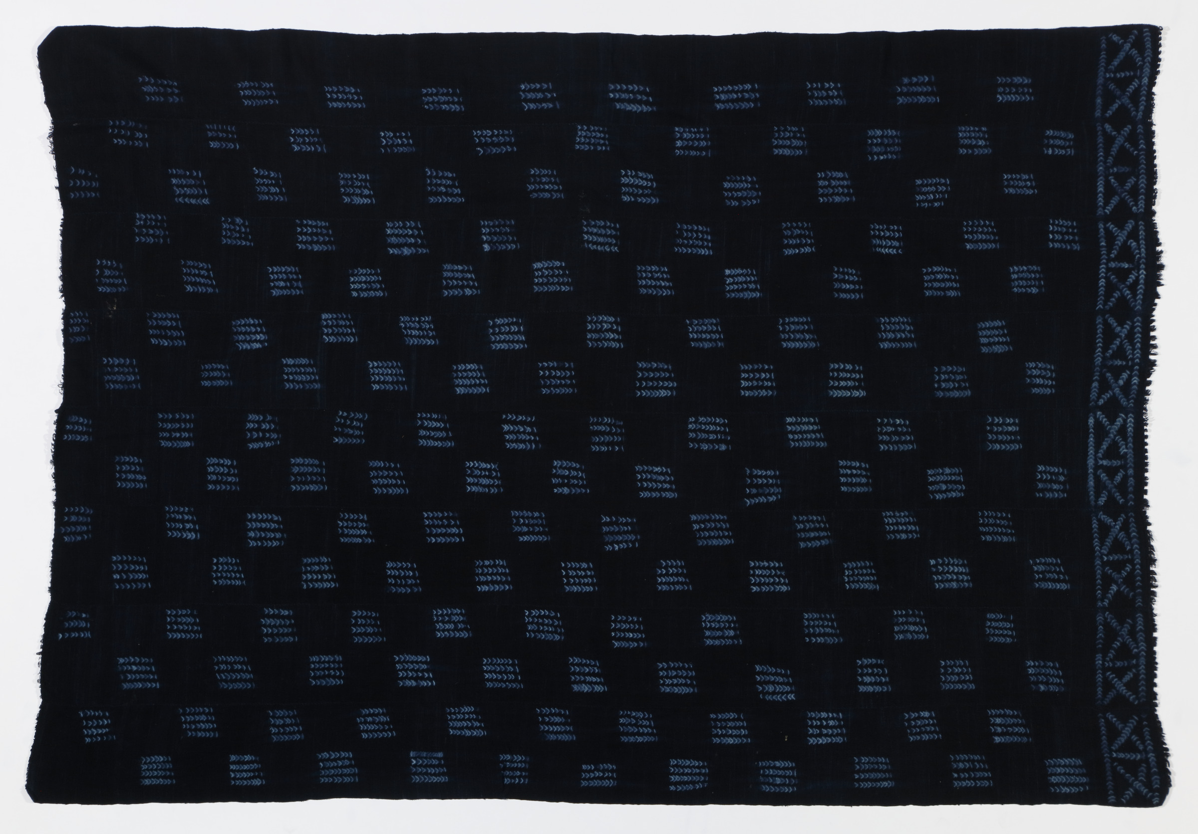 17/7 Indigo narrowband handwoven tie-dye ckbd+border