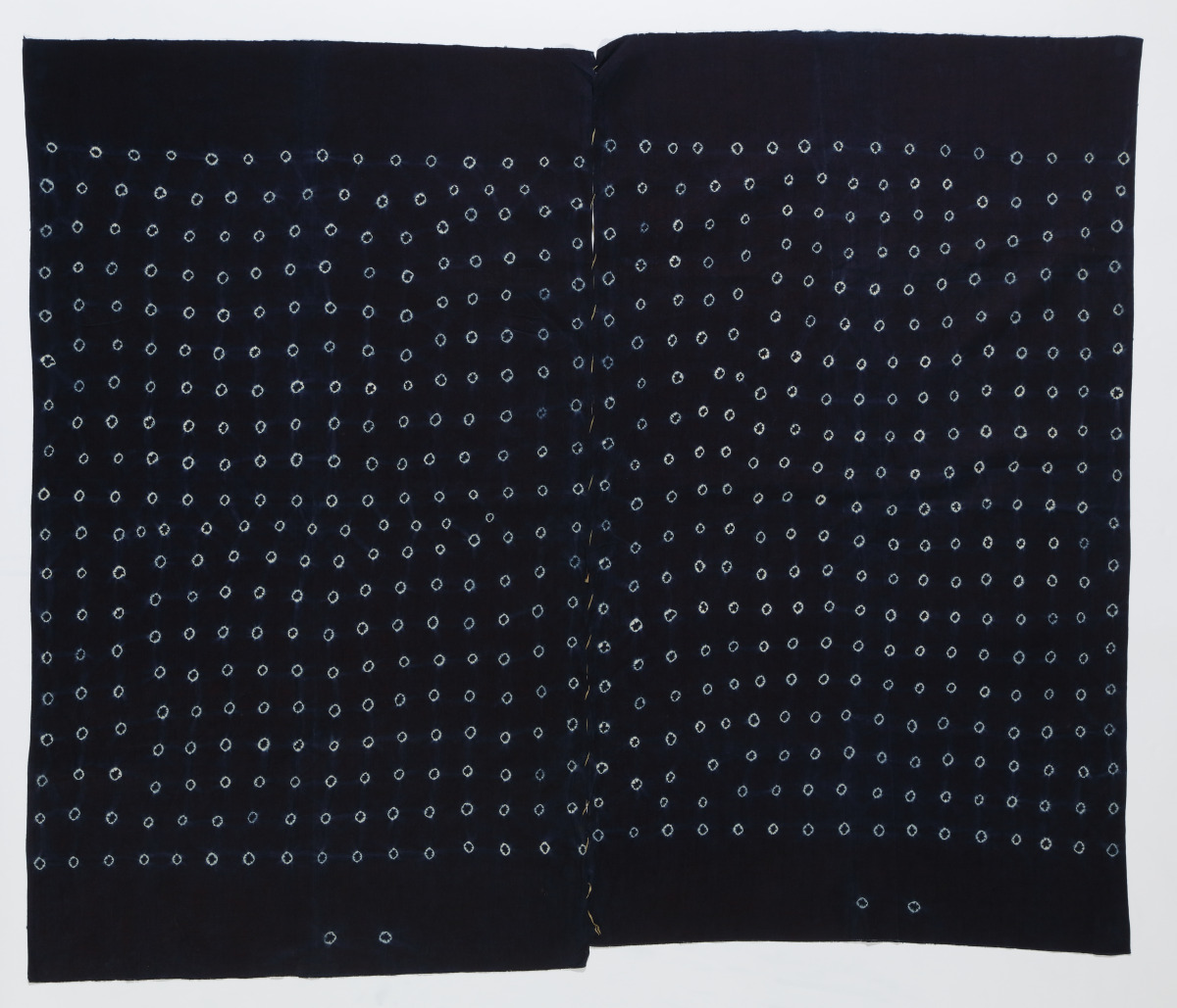 NW21 One adire indigo/ wh wrapper piece (small circles)