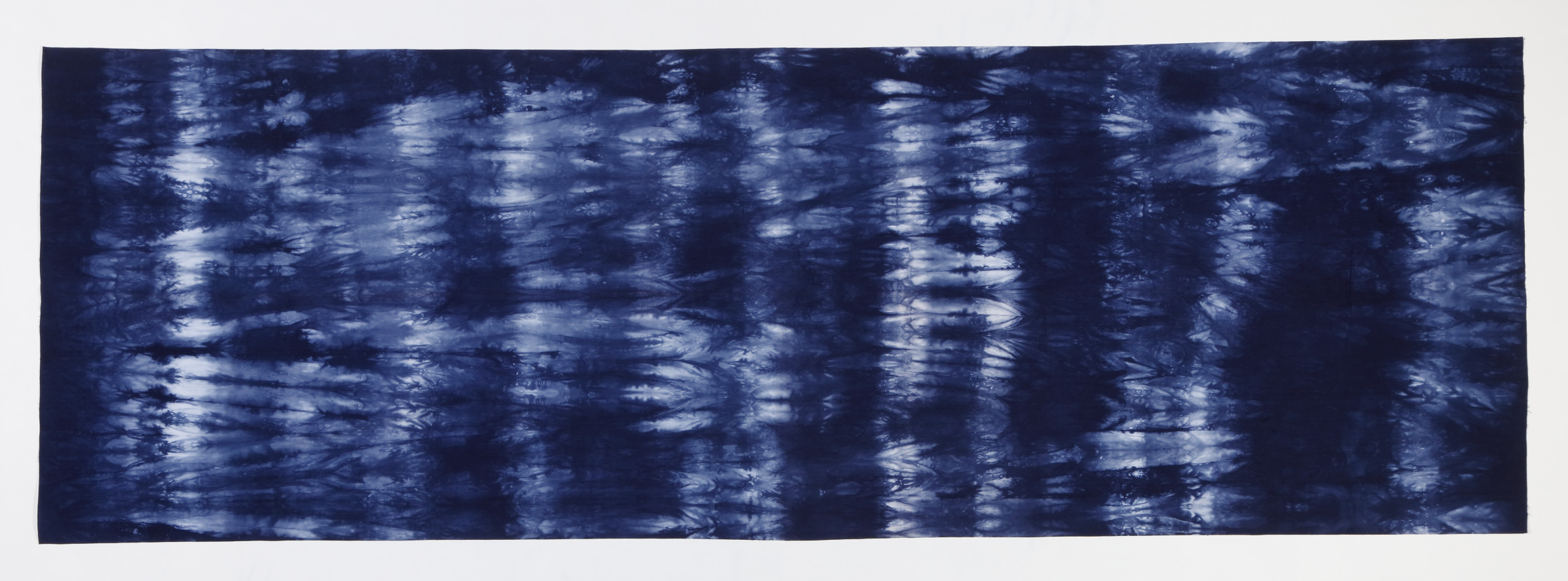 NW34 medium blue adire wrapper, marbled design