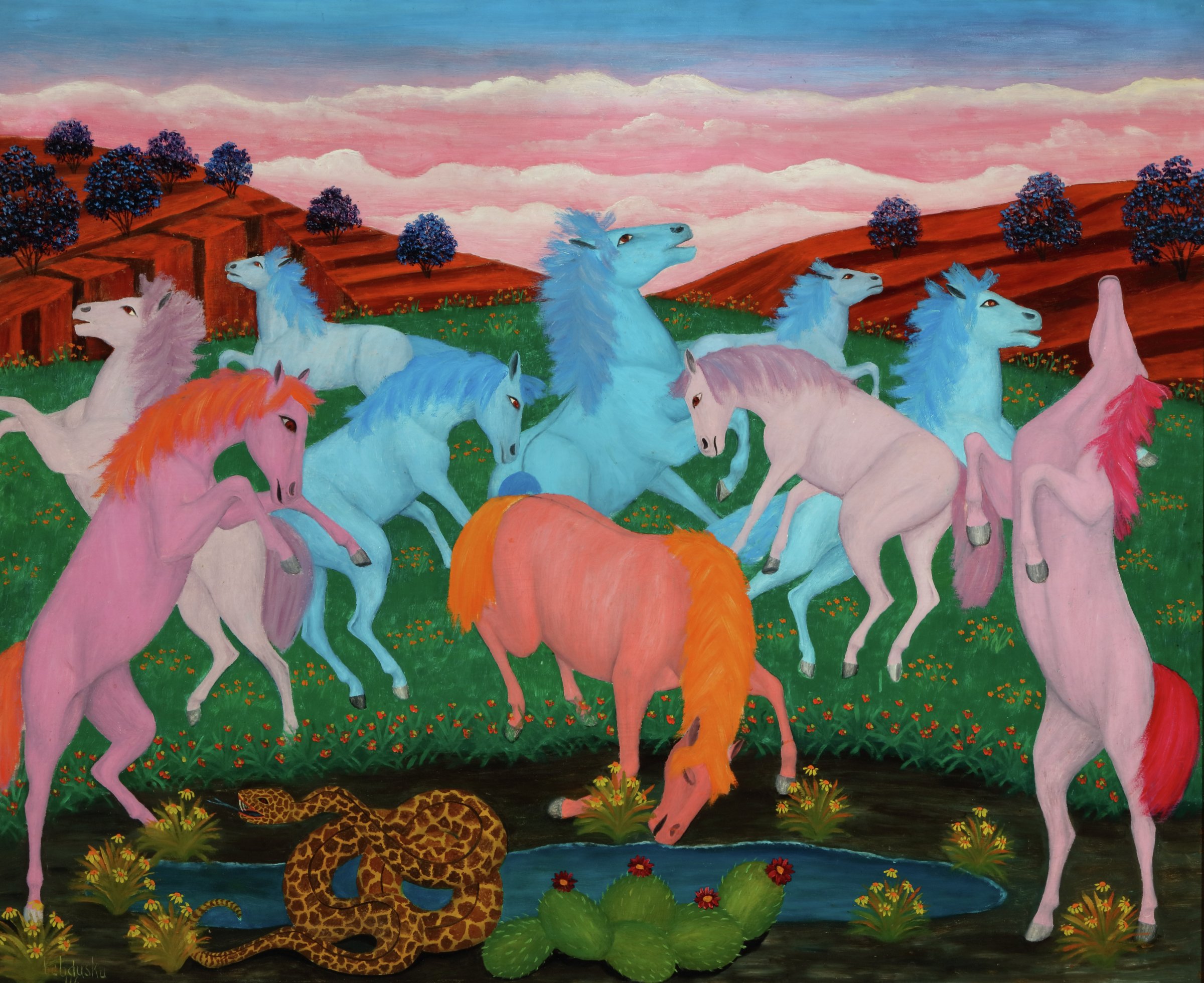 Untitled (Horses and Rattlesnake)