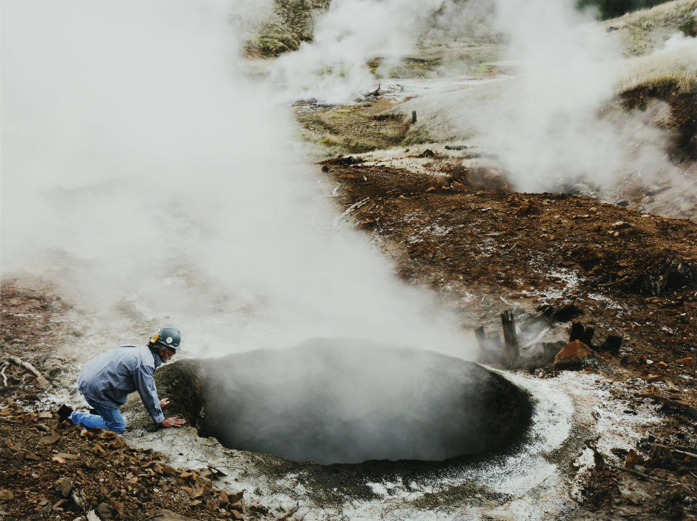 Chuck Taking Sample Readings at the Geysers, the World’s Largest Geothermal Field, California