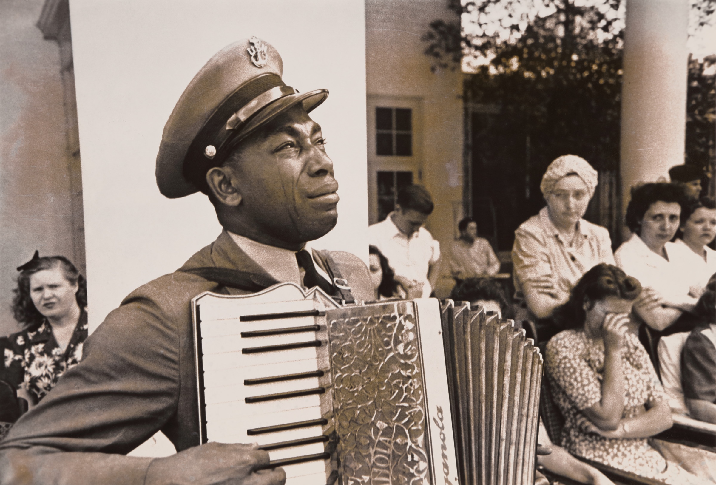 Graham W. Jackson, Sr. Playing Accordion (as body of President FDR was being transported)