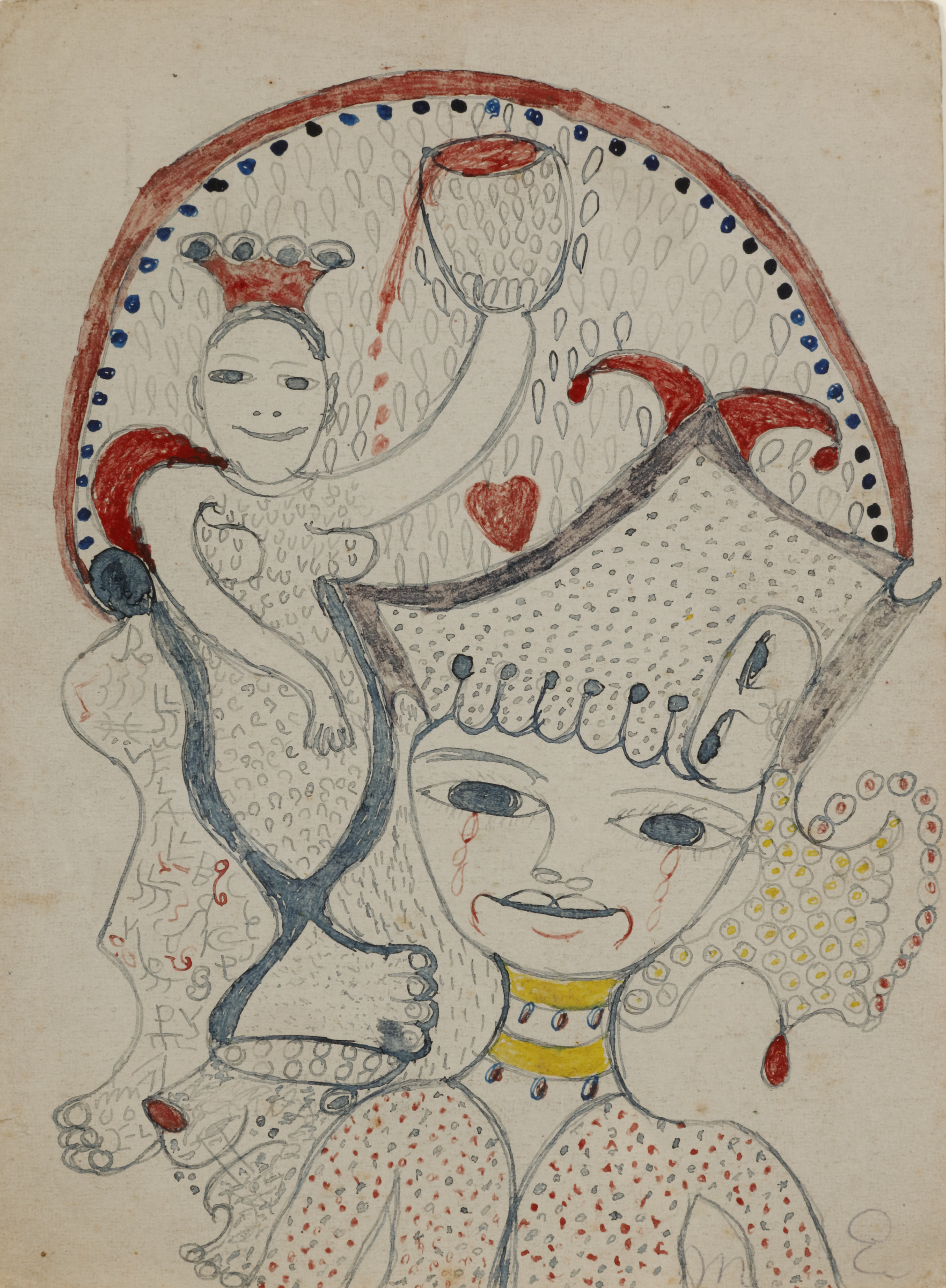 Untitled (Woman Crying Red Tears with Writing)