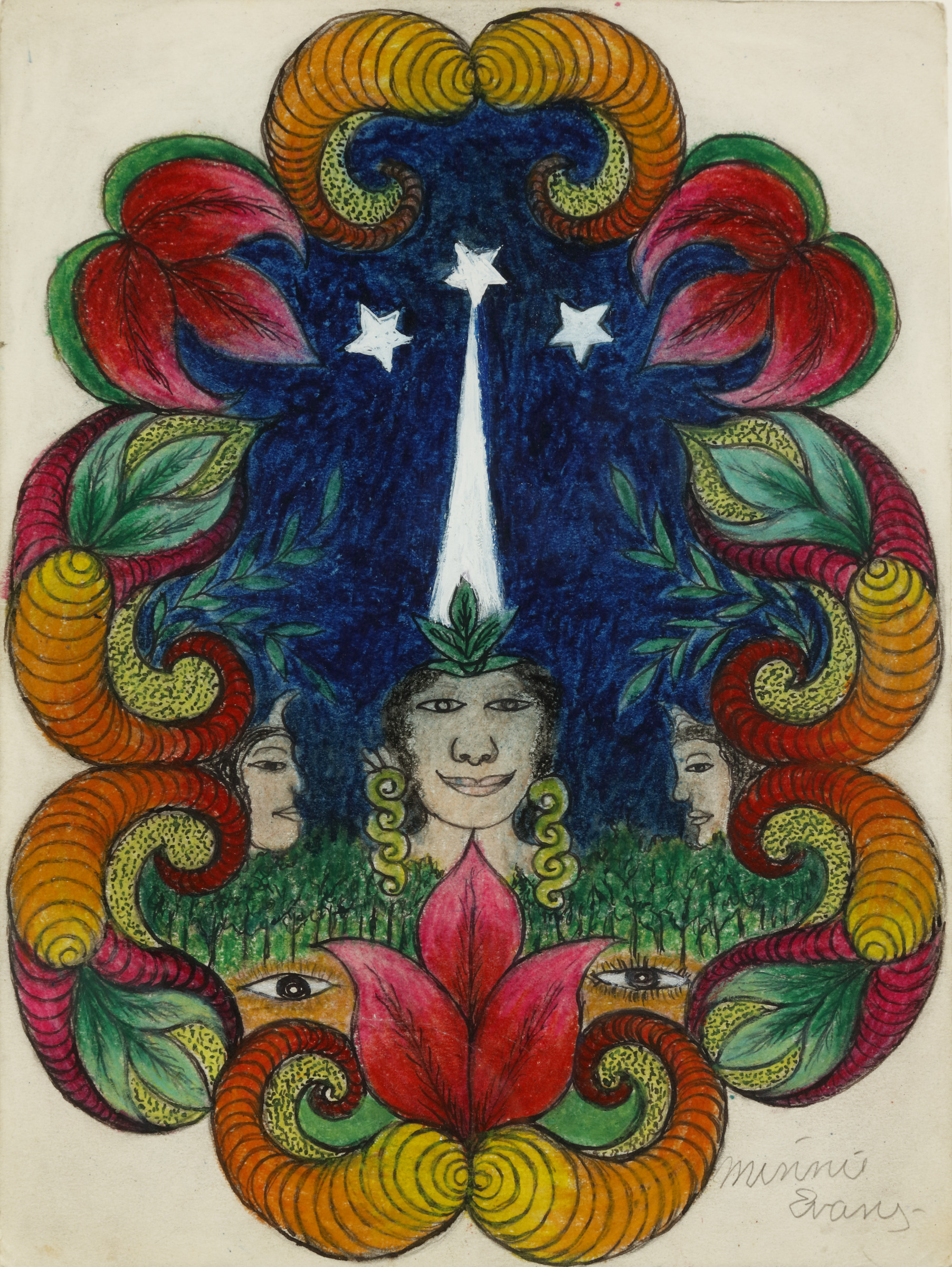 Untitled (Night Sky over Forest)