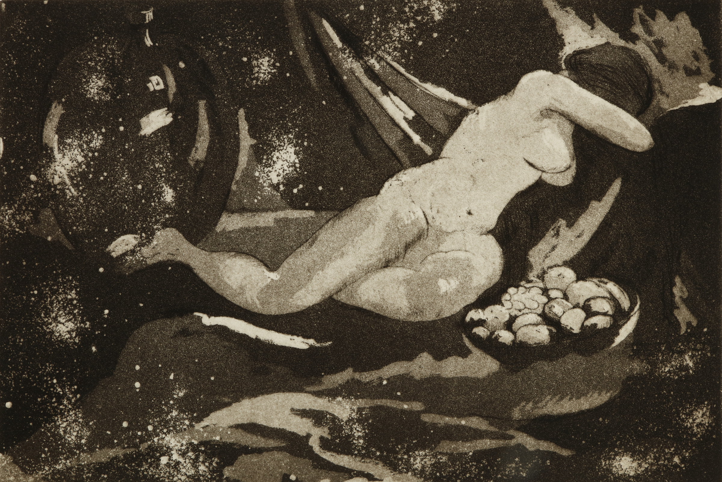 Nude with Fruit Bowl