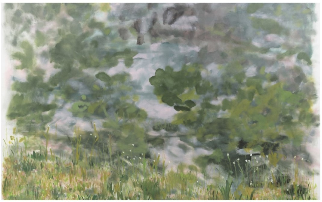 Sunset Through Trees and Dirt Road