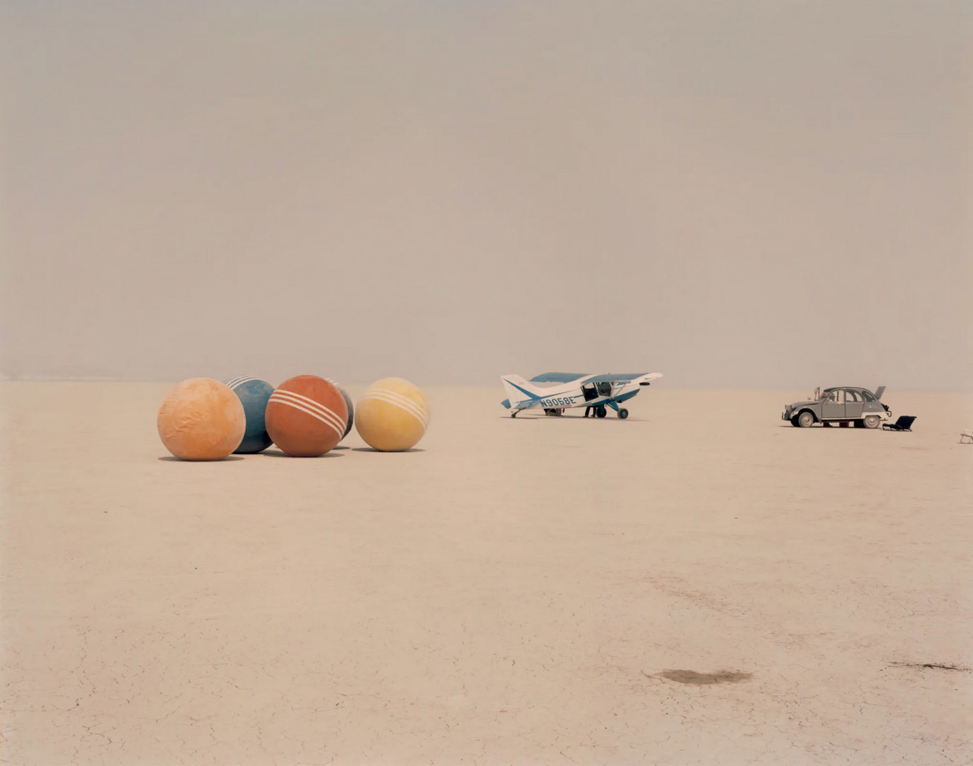 Desert Croquet #3 (Balls, Plane, Car), Black Rock Desert, Nevada