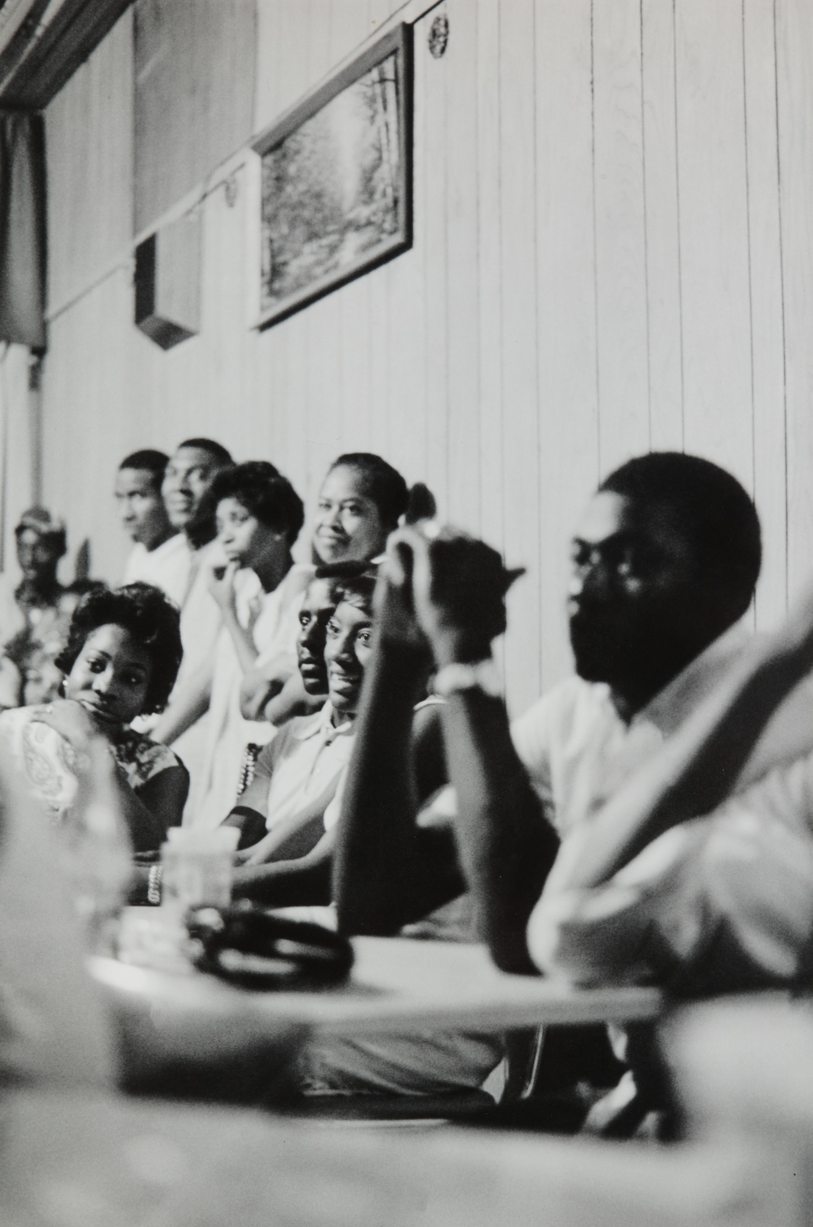 Audience attending Hamilton Players performance, Tougaloo College, Tougaloo, Mississippi
