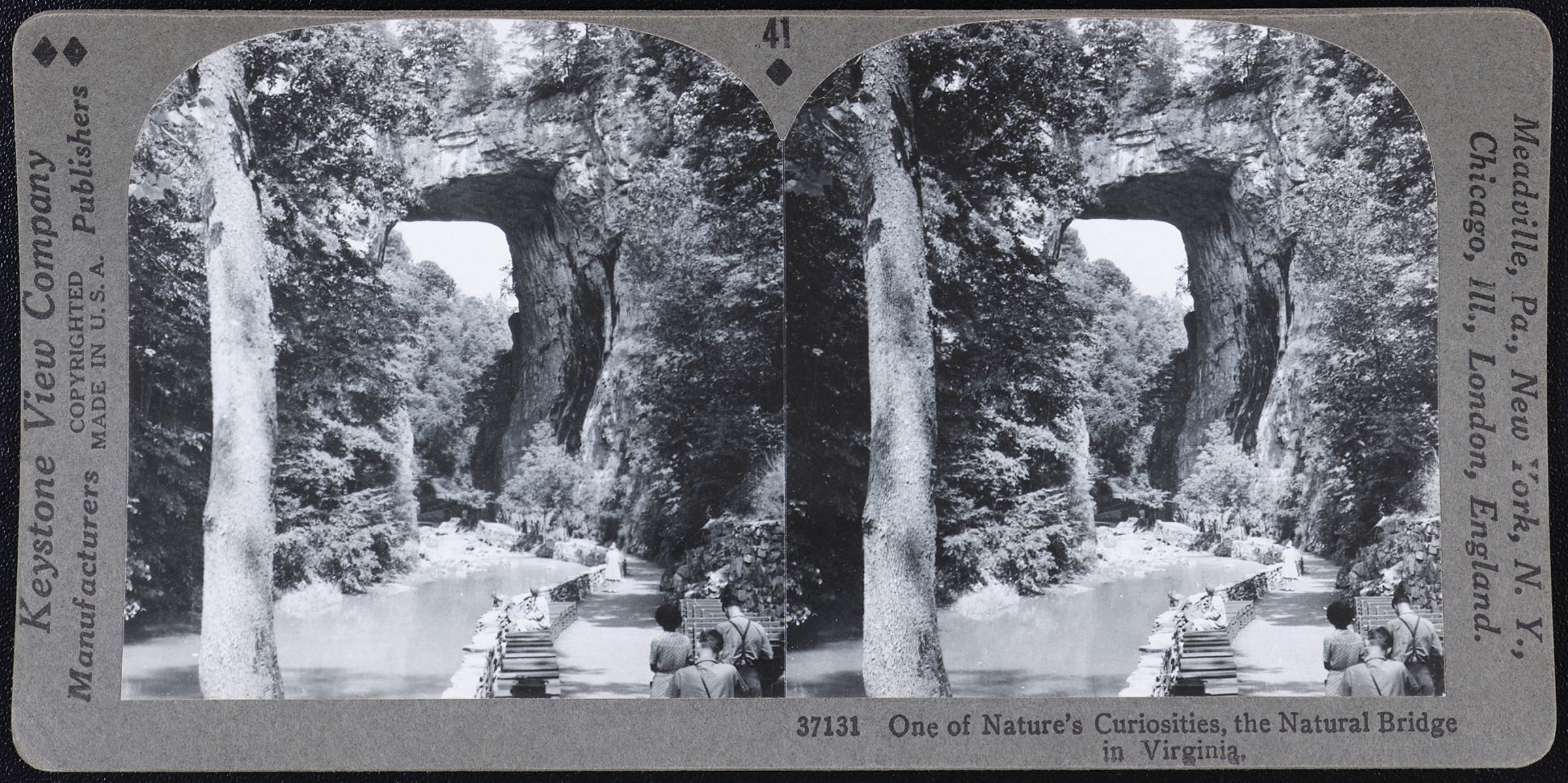 One of Nature’s Curiosities, the Natural Bridge in Virginia.