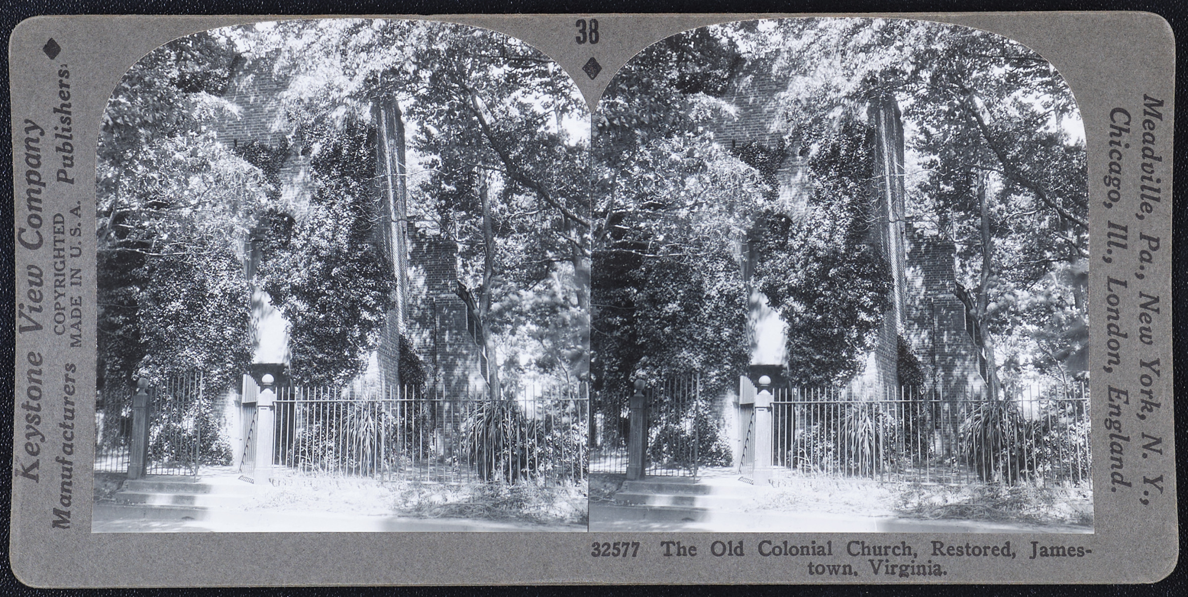 The Old Colonial Church, Restored, Jamestown, Virginia.