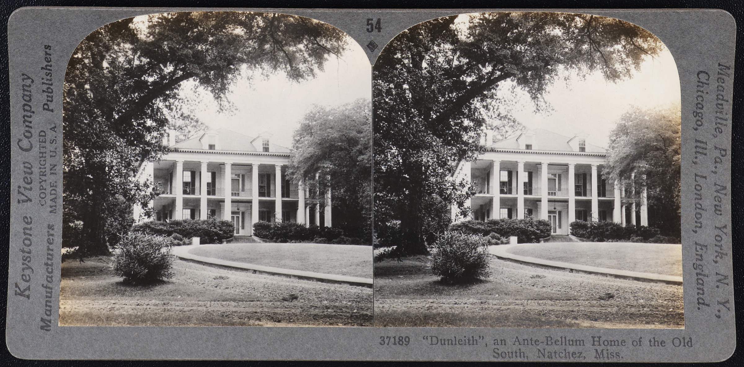 “Dunleith”, an Antebellum Home of the Old South, Natchez, Miss.
