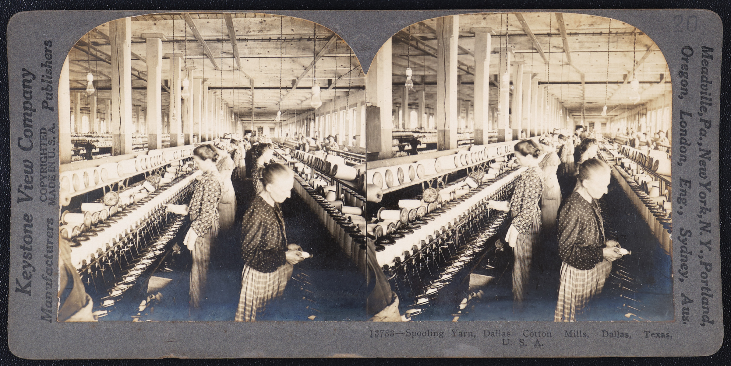 Spooling Yarn, Dallas Cotton Mills, Dallas, Texas, U.S.A.