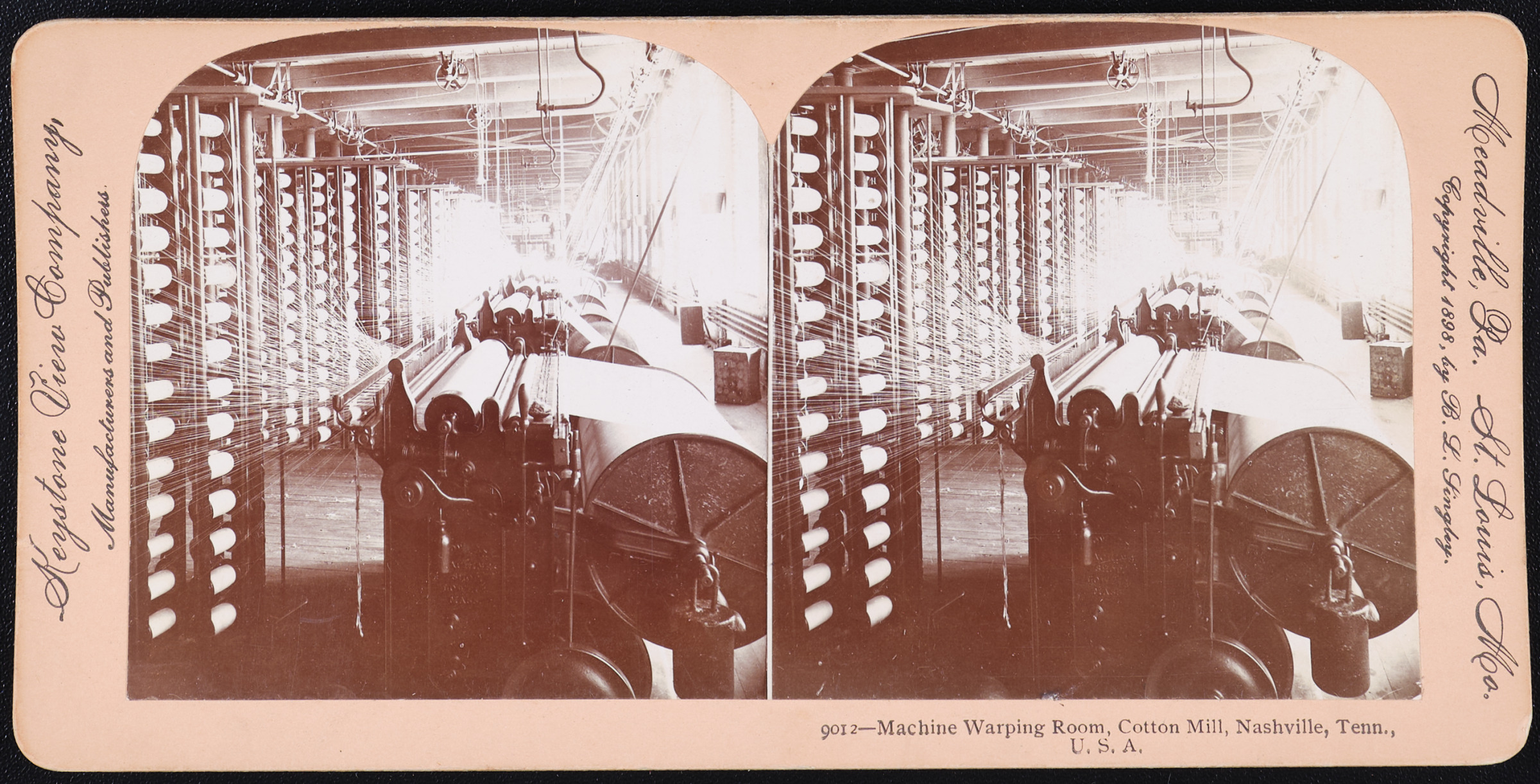 Machine Warping Room, Cotton Mill, Nashville, Tenn., U.S.A.