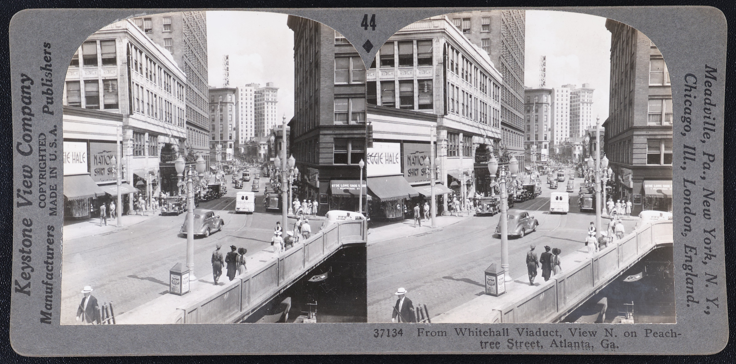 From Whitehall Viaduct, View N. on Peachtree Street, Atlanta, Ga.