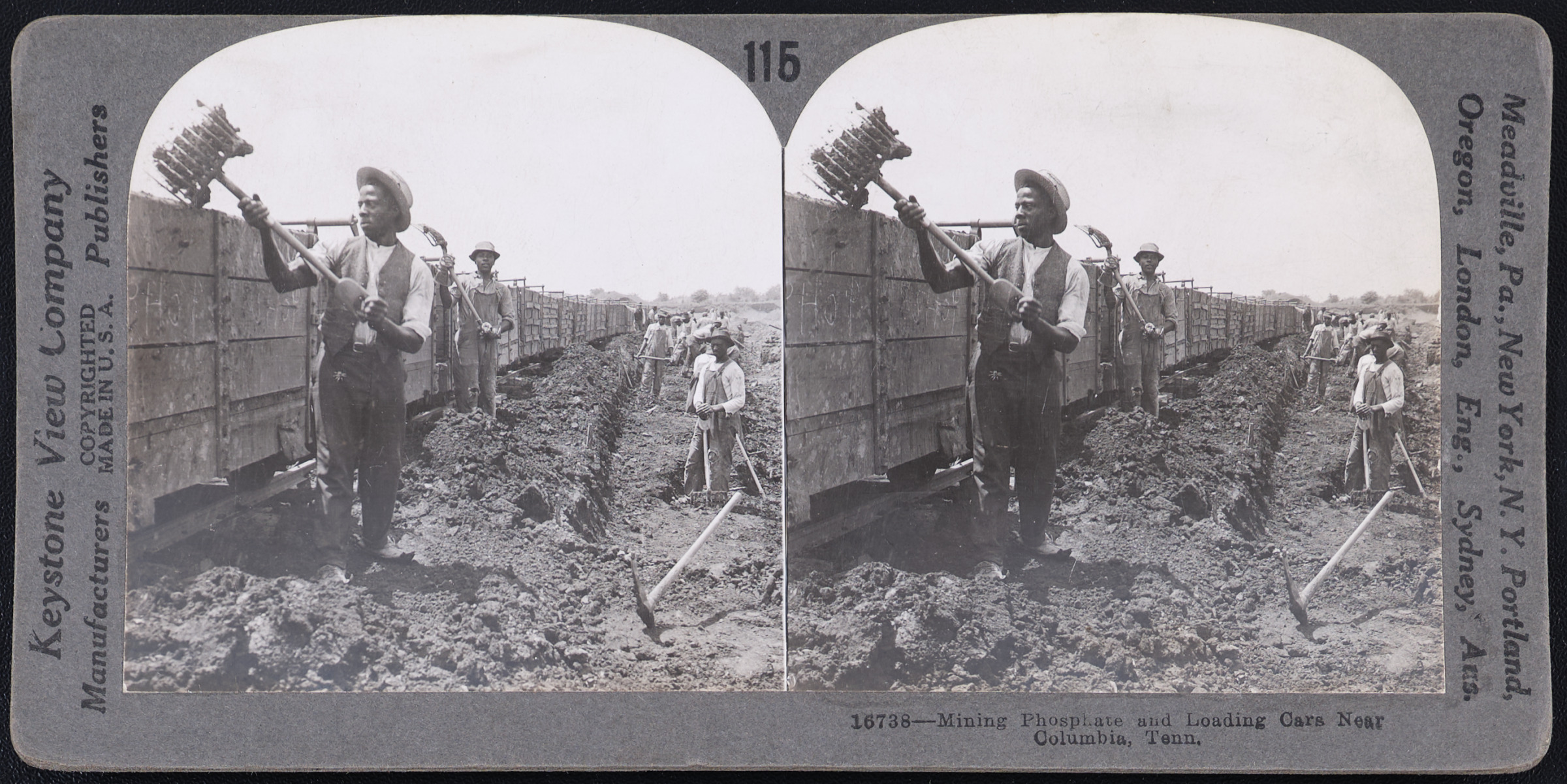 Mining Phosphate and Loading Cars Near Columbia, Tenn.
