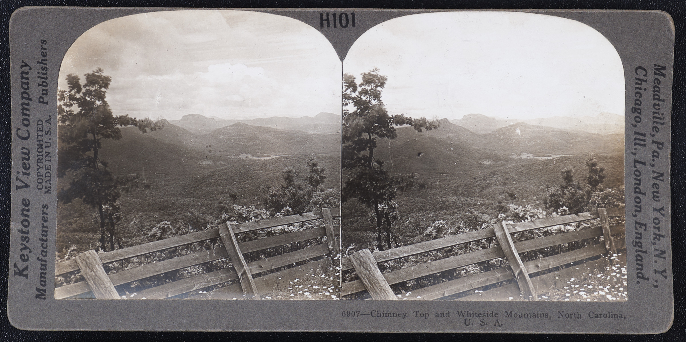 Chimney Top and Whiteside Mountains, North Carolina, U.S.A.