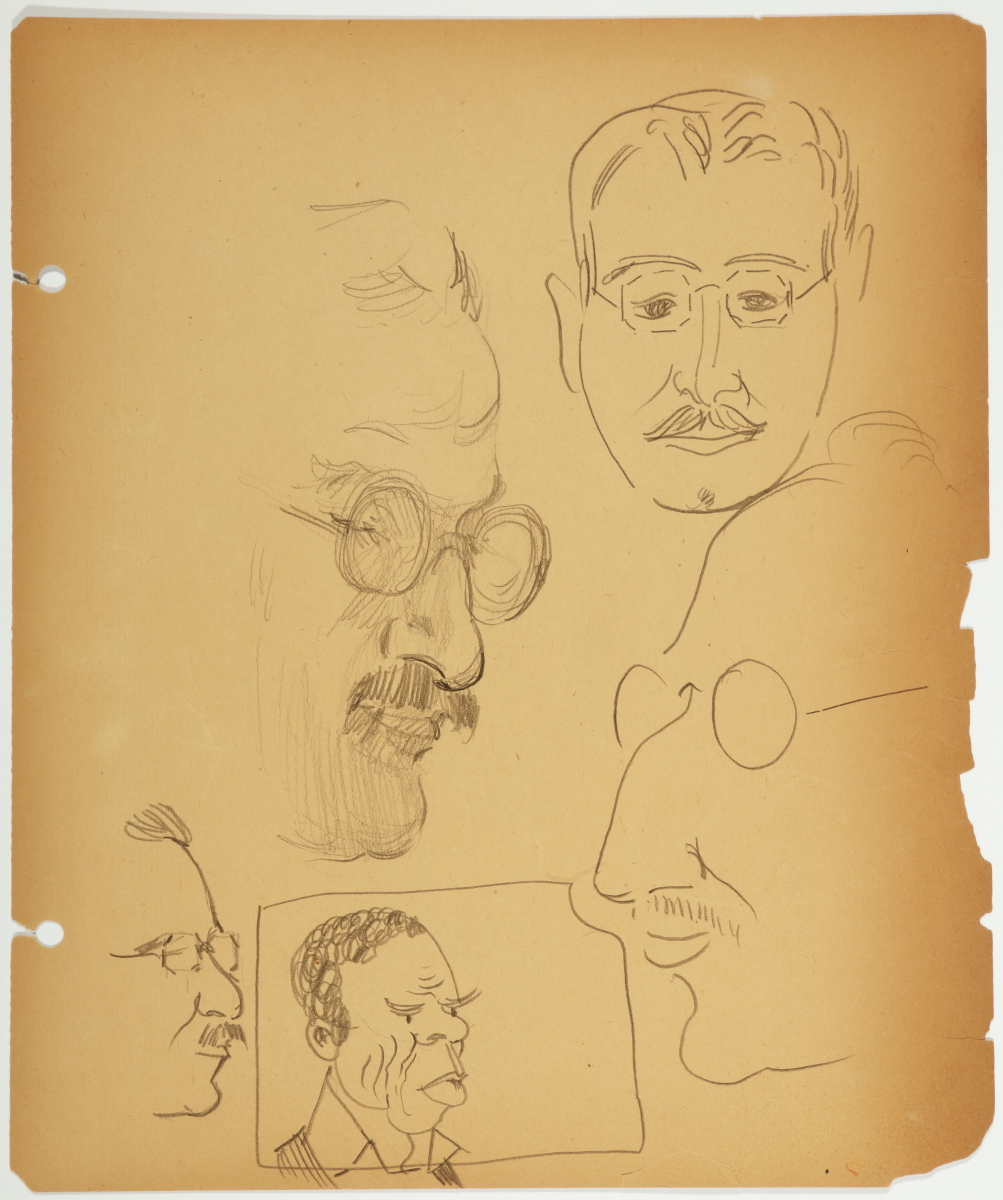 Studies of the artist’s brother and Louis Armstrong