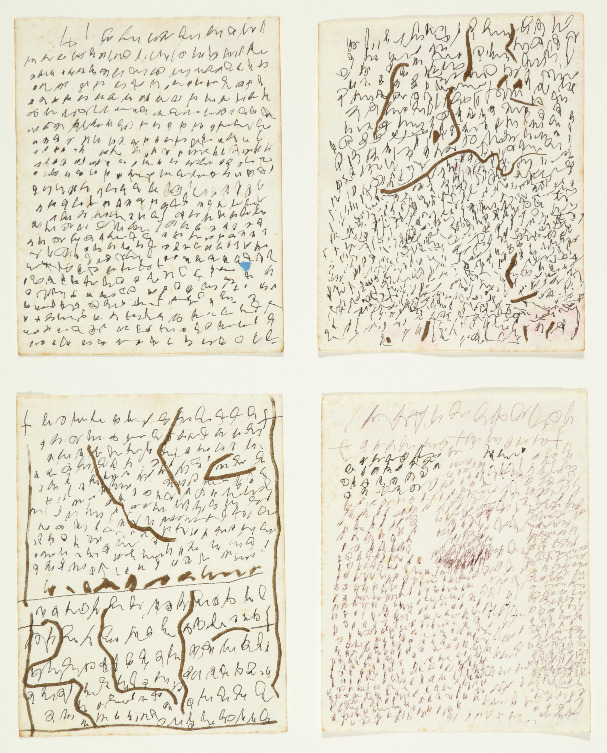 4 Pages Gold Script Black and White