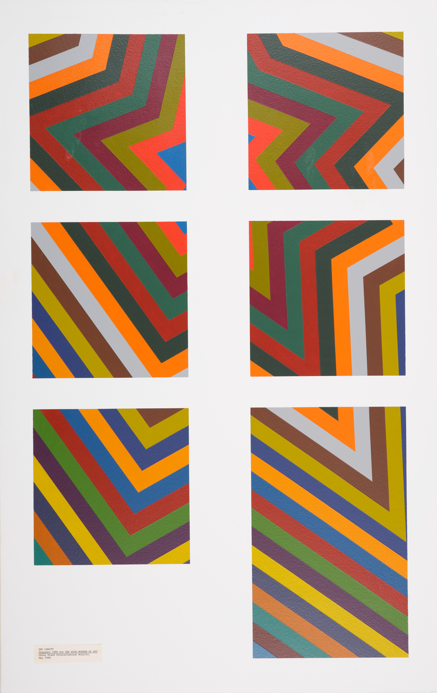Wall Drawing #729, Irregular Color Bands