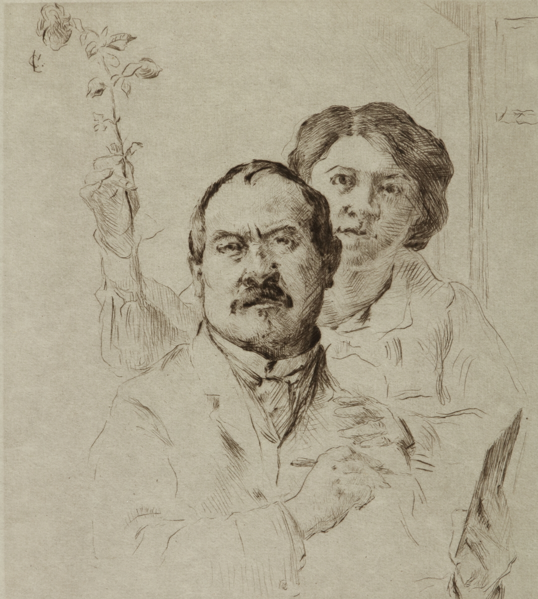 Self-Portrait with Wife (Selbstbildnis Mit Gattin)