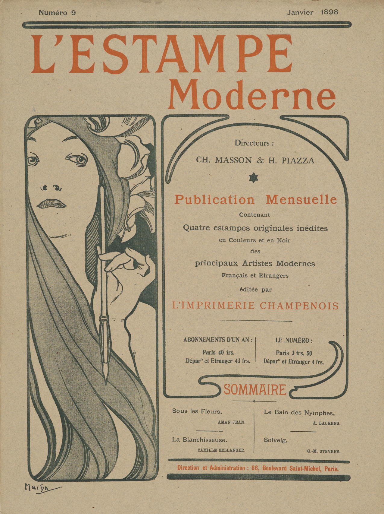 Cover for “L’Estampe Moderne”